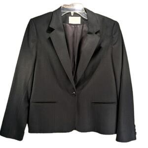 Vintage Pendleton Wool Blazer Women’s Size 12 Black USA Made 1980s Career Jacket